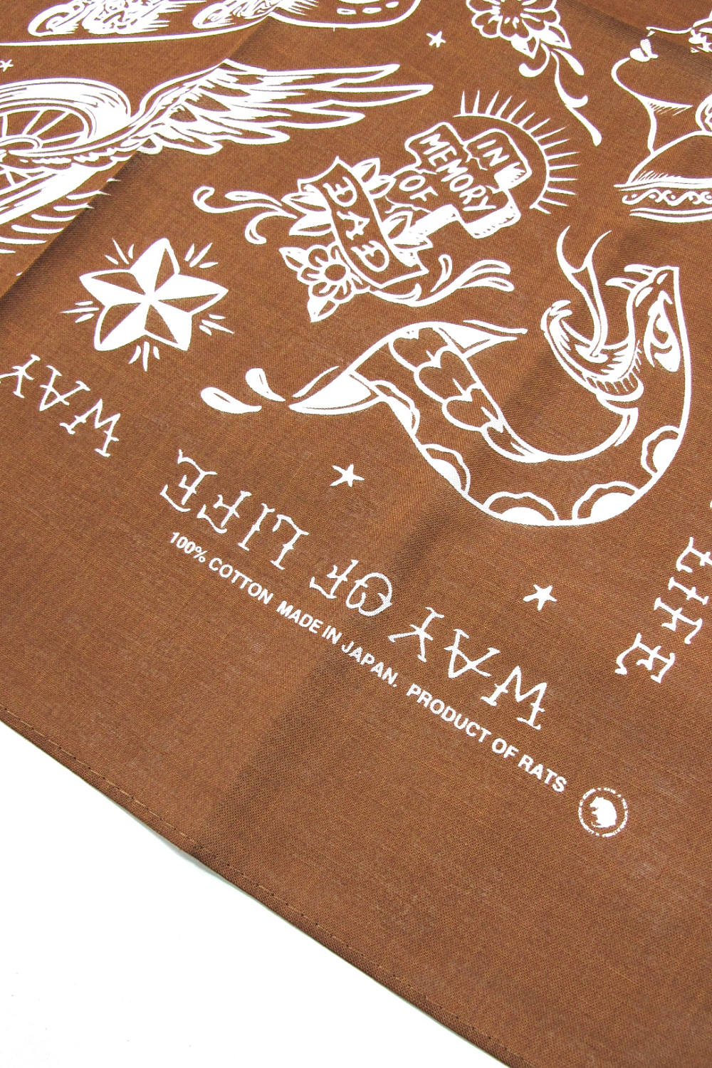 RATS - RATS TOKYO BANDANA (BROWN) / ×MAGICAL DESIGN コラボバンダナ