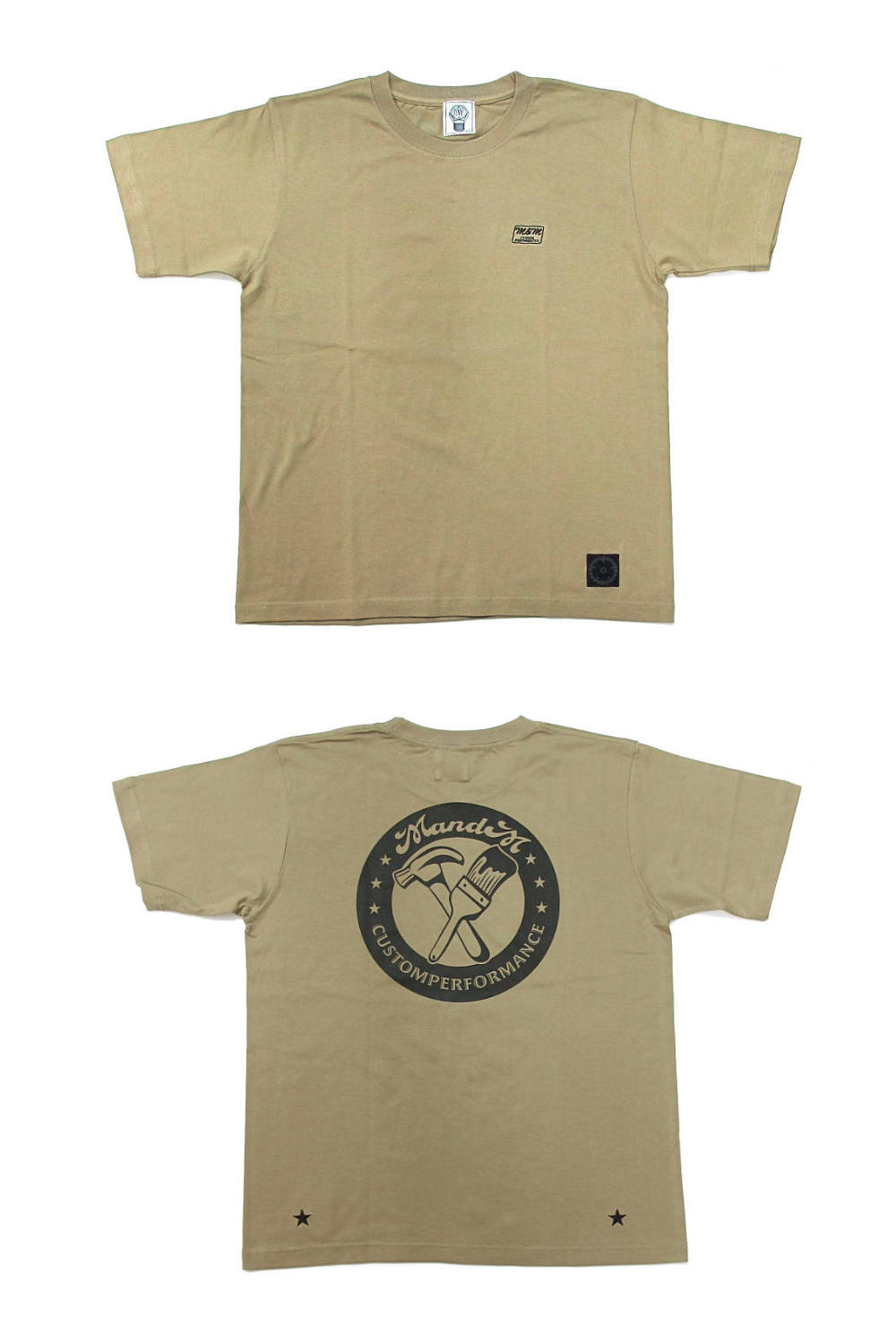 M M Custom Performance Print S S Tee Mocha ペインターサークルロゴ バックプリントt Loophole